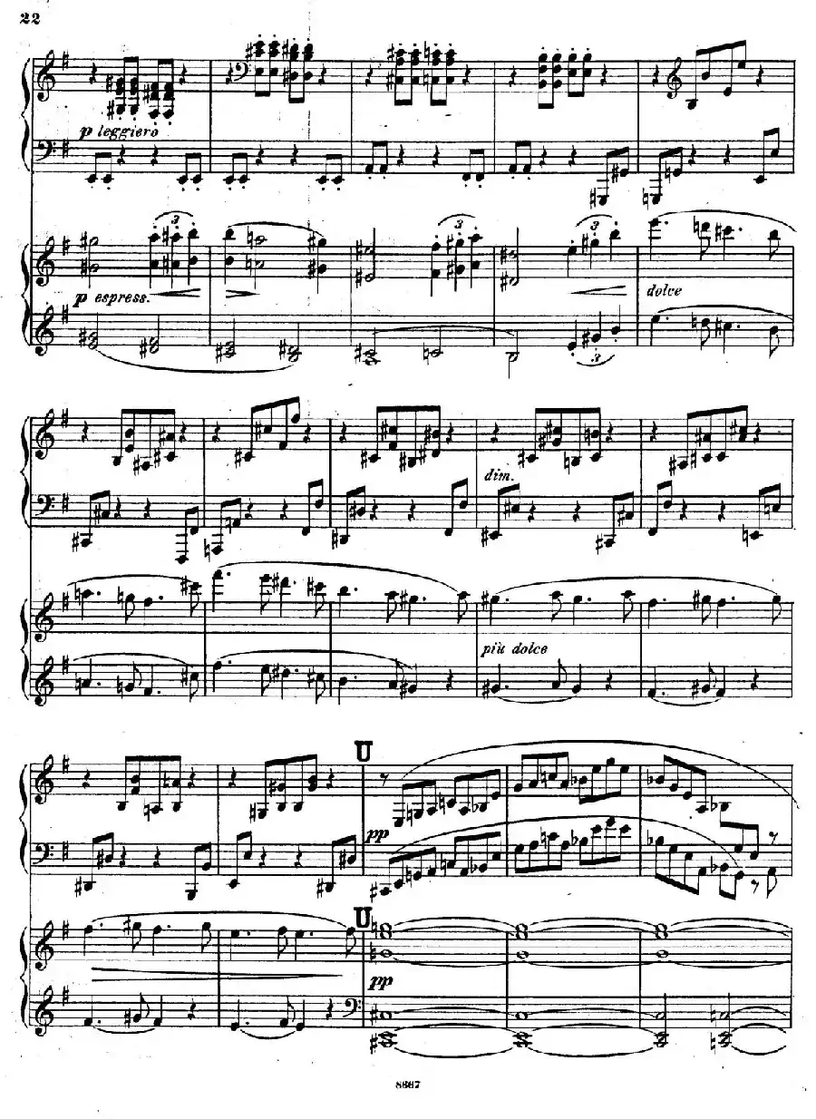 Symphony No.4 in e Minor Op.98(e小调第四交响曲·双钢琴)