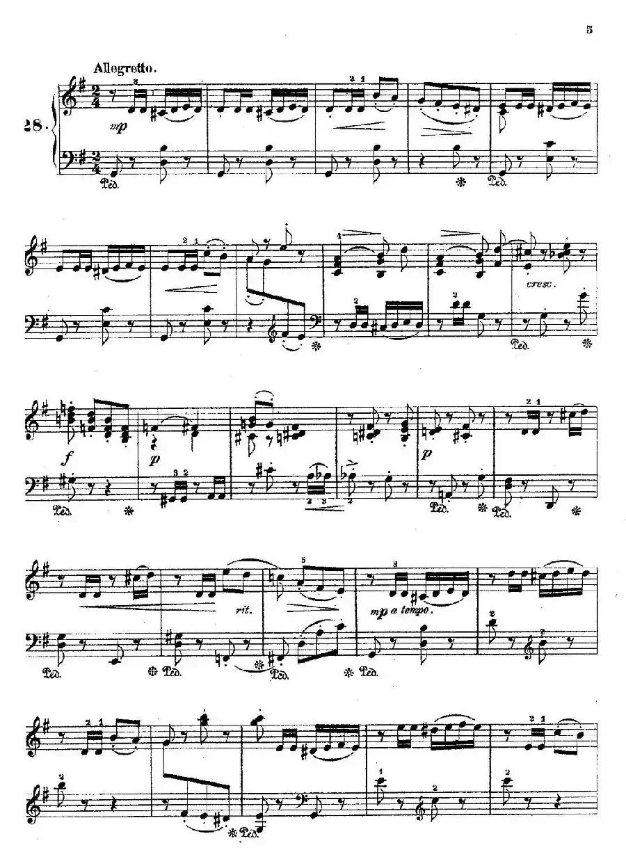 36 Etudes Rhythmiques et Melodiques Op.105(36首节奏与旋律练习曲 26—30)