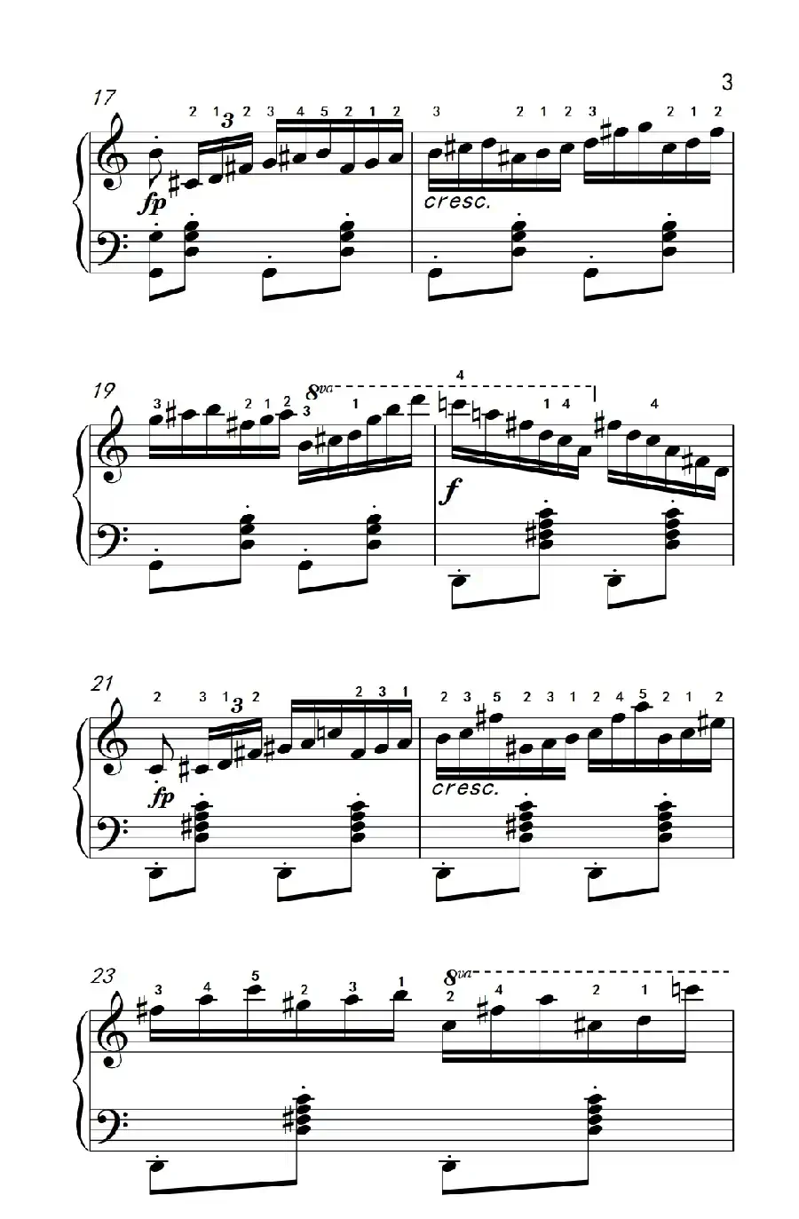第八级1.练习曲 Op.740 No.16(中央音乐学院 钢琴(业余)考级教程 7-9级)