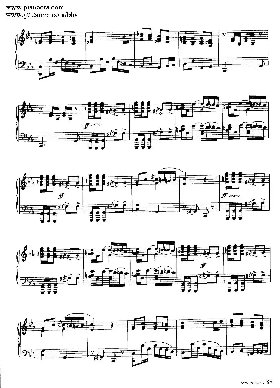 Six Pieces on Spanish Folksongs H.125(6首西班牙民谣小品·5. 东方进行曲 Marcha oriental)