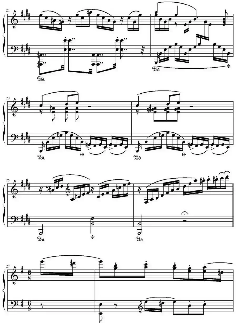 E大调回旋随想曲(门德尔松Op.14)