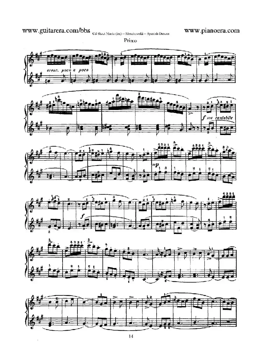 Spanish Dances Op.12(西班牙舞曲·四手联弹版)