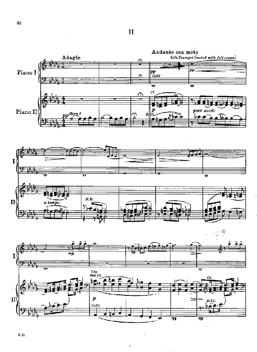 F大调爵士钢琴协奏曲(美版双钢琴原谱 P31—40)