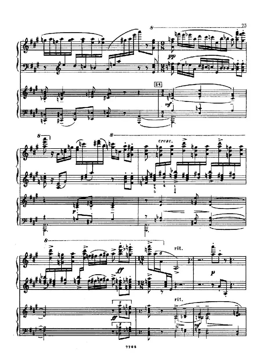 升f小调第一钢琴协奏曲 Op.1(双钢琴版)