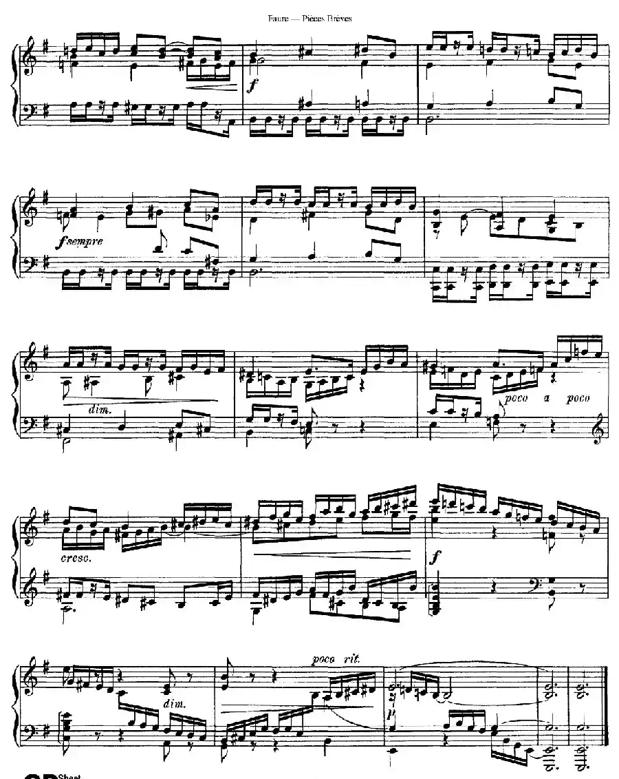 Pieces Breves Op.84(Ⅵ)