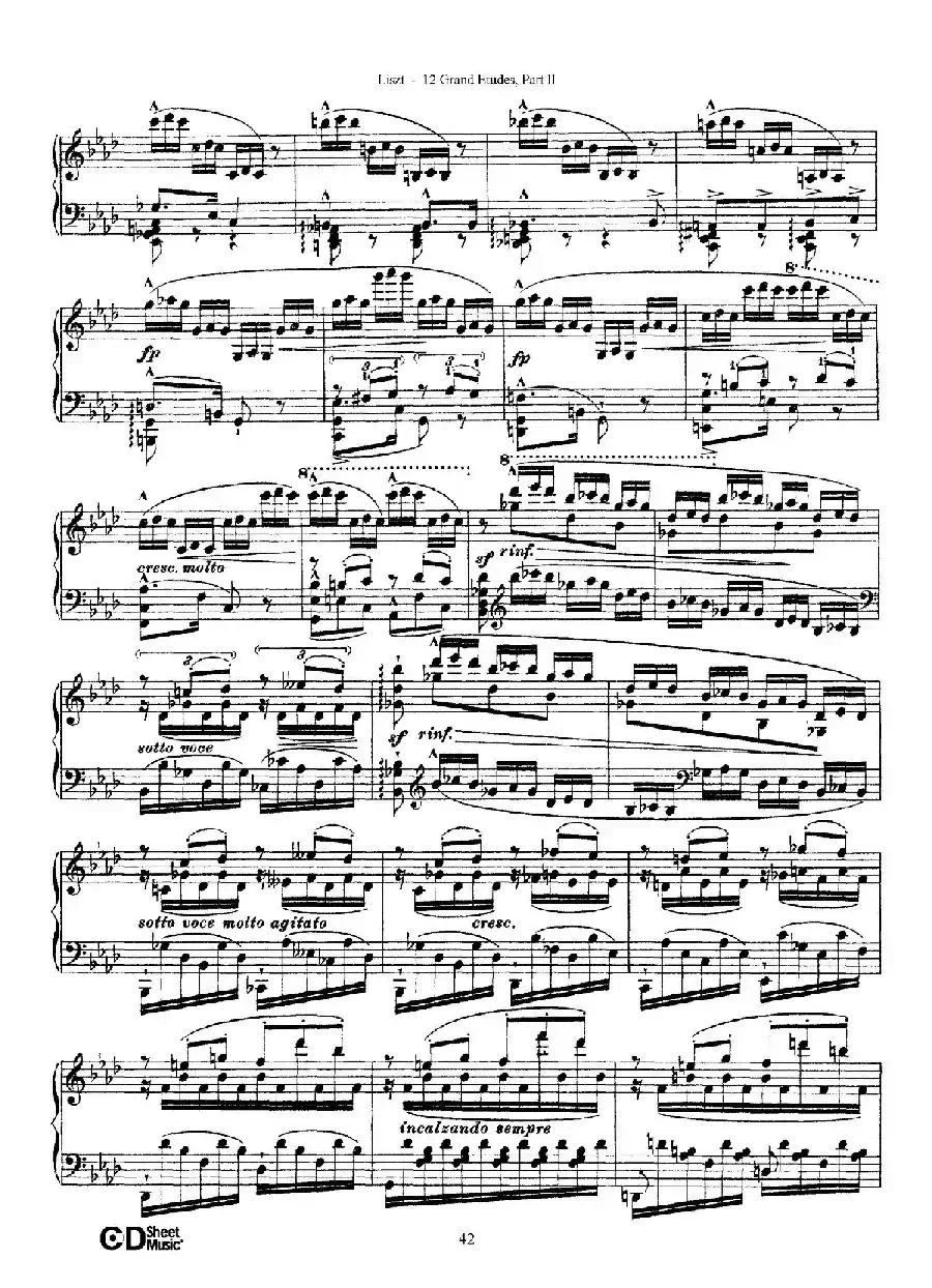 12 Grand Etudes S.137(12首华丽的练习曲·10)