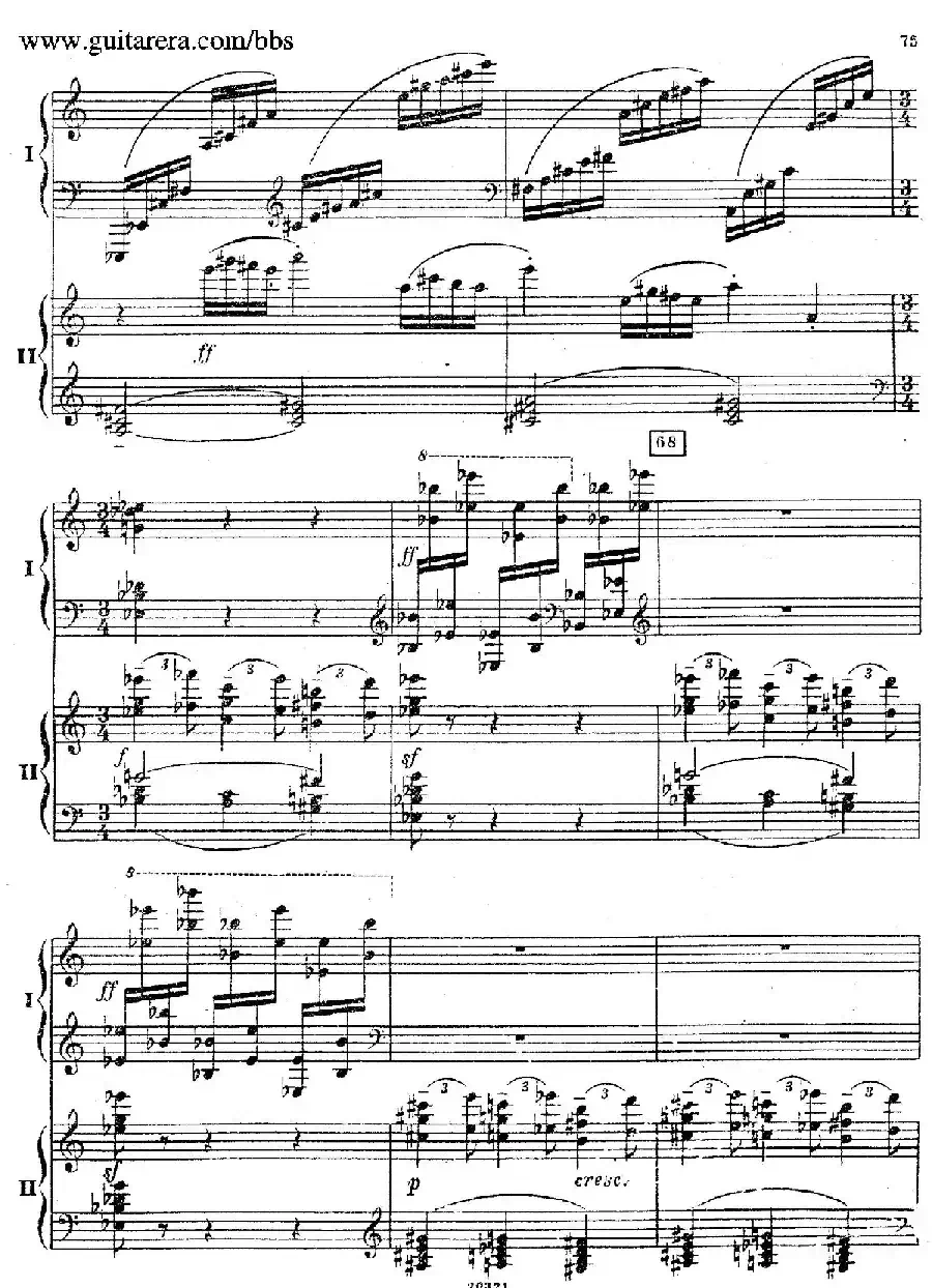 Rhapsody On A Theme Of Paganini Op.43(帕格尼尼主题狂想曲·双钢琴)(P61——87)