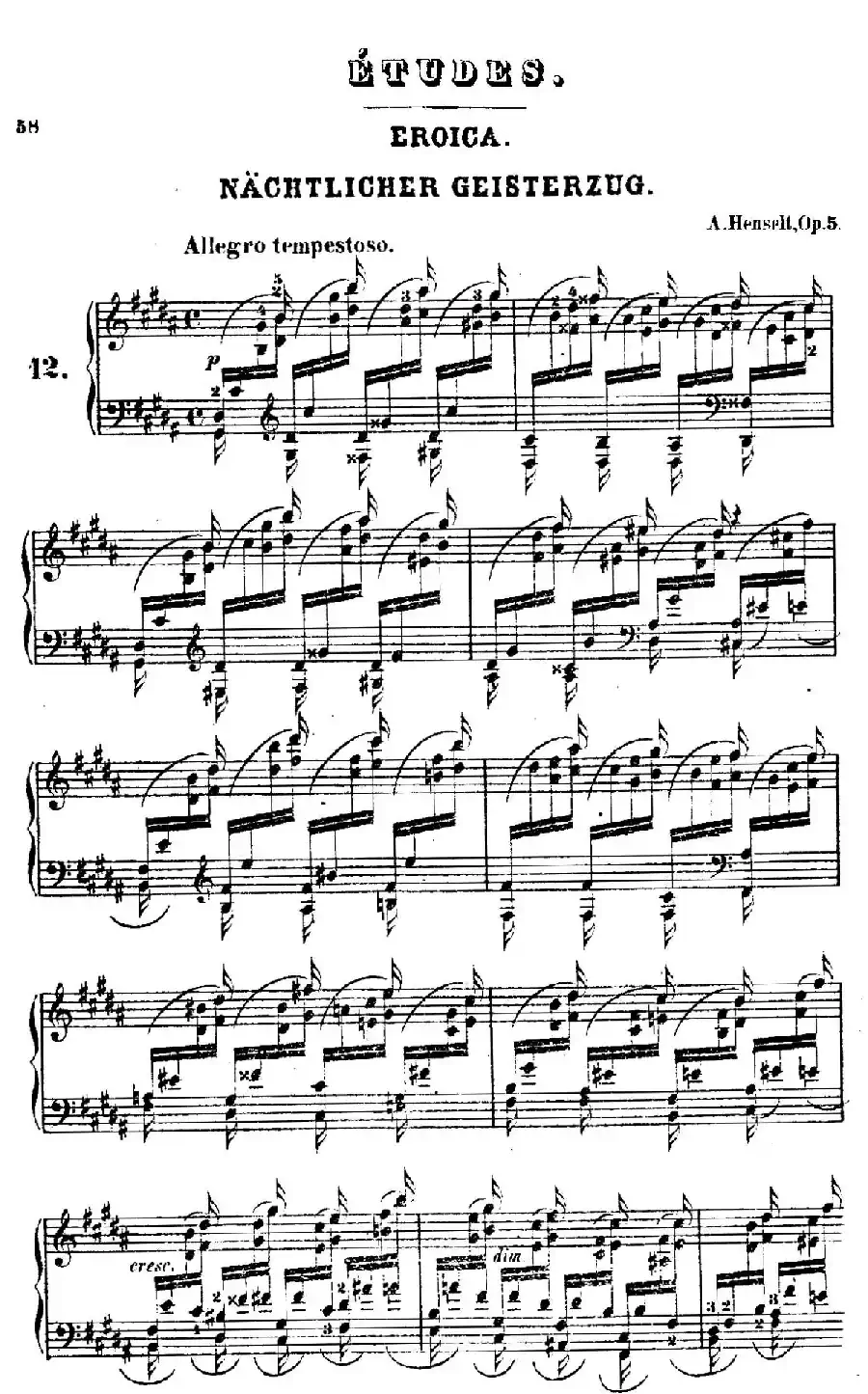 Douze Etudes de Salon Op.5(12首沙龙练习曲·12)
