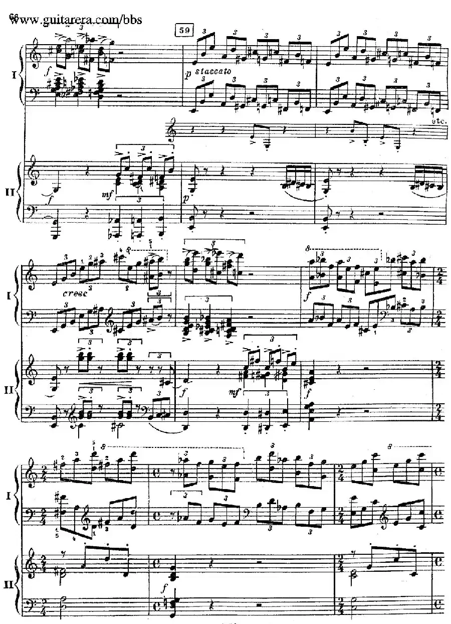 Rhapsody On A Theme Of Paganini Op.43(帕格尼尼主题狂想曲·双钢琴)(P61——87)