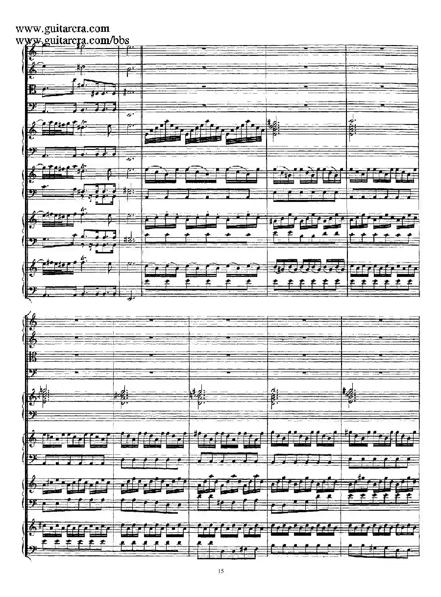 为四架古钢琴而作的a小调协奏曲 BWV 1065(总谱)