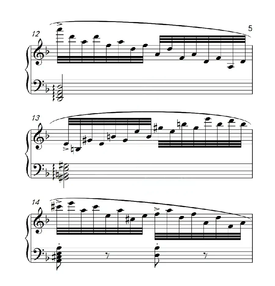 第六级 练习曲(中国音乐学院钢琴考级作品1~6级)