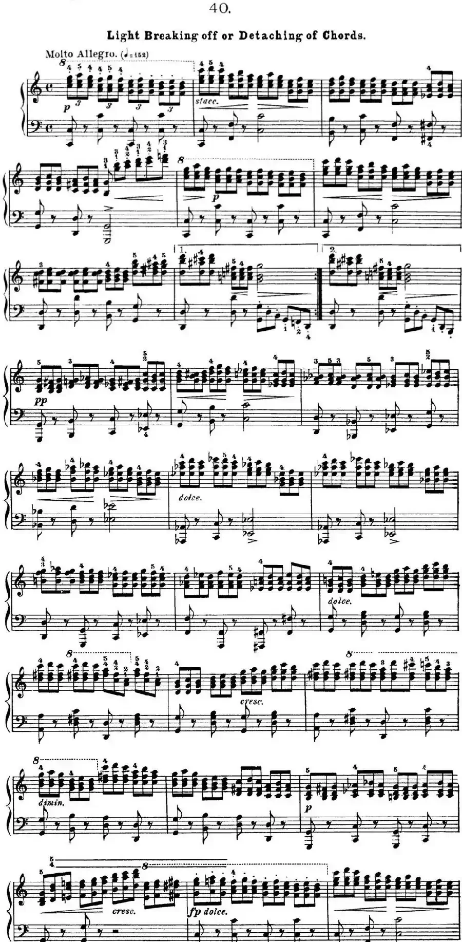 50首车尔尼Op.740钢琴手指灵巧技术练习曲(NO.40)
