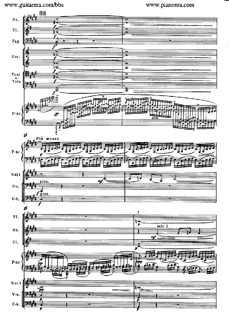 c小调第二钢琴协奏曲 Op.18(第二乐章总谱)