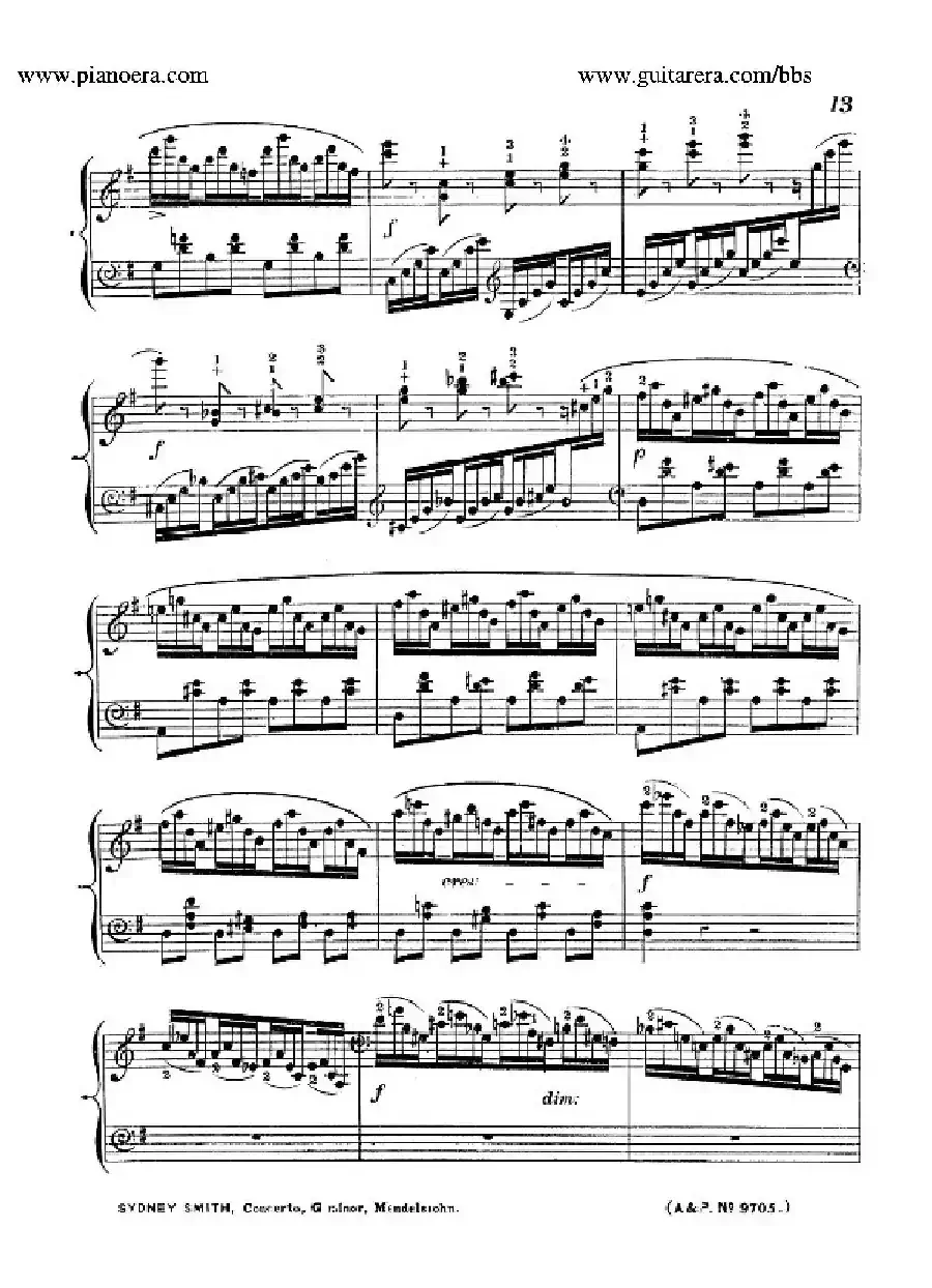 Piano Concerto No.1 in g Minor Op.25(g小调第一钢琴协奏曲·钢琴独奏)