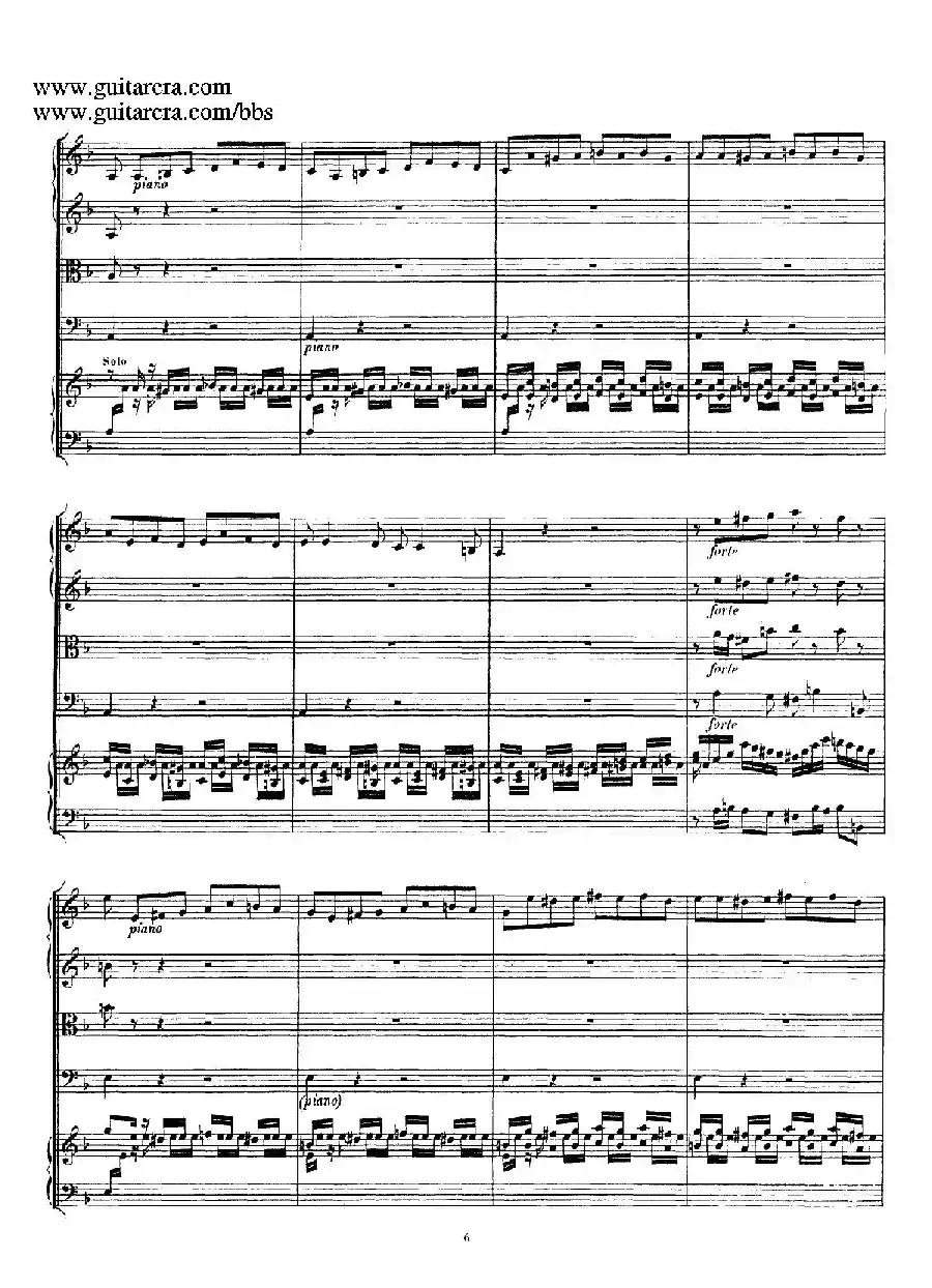 d小调第一号古钢琴协奏曲 BWV 1052(总谱)