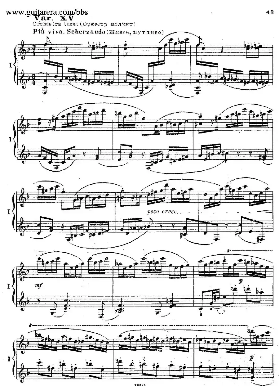 Rhapsody On A Theme Of Paganini Op.43(帕格尼尼主题狂想曲·双钢琴)(P41——60)