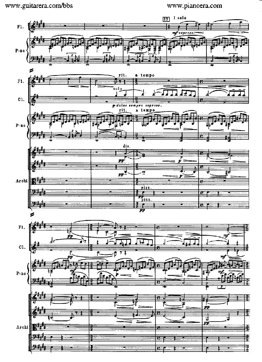 c小调第二钢琴协奏曲 Op.18(第二乐章总谱)