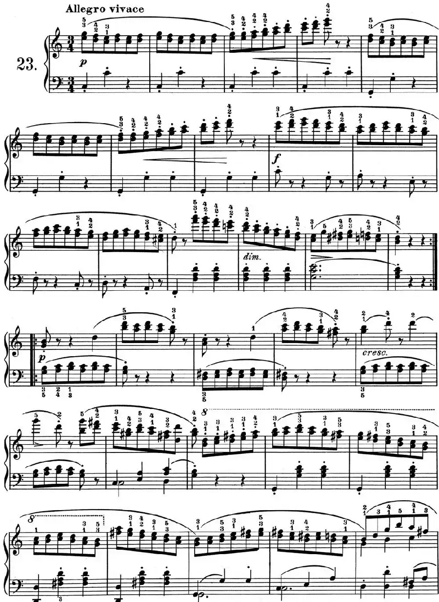25首车尔尼Op.748练习曲(NO.23)