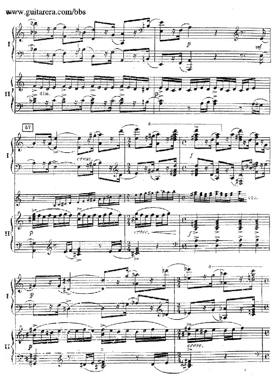 Rhapsody On A Theme Of Paganini Op.43(帕格尼尼主题狂想曲·双钢琴)(P61——87)