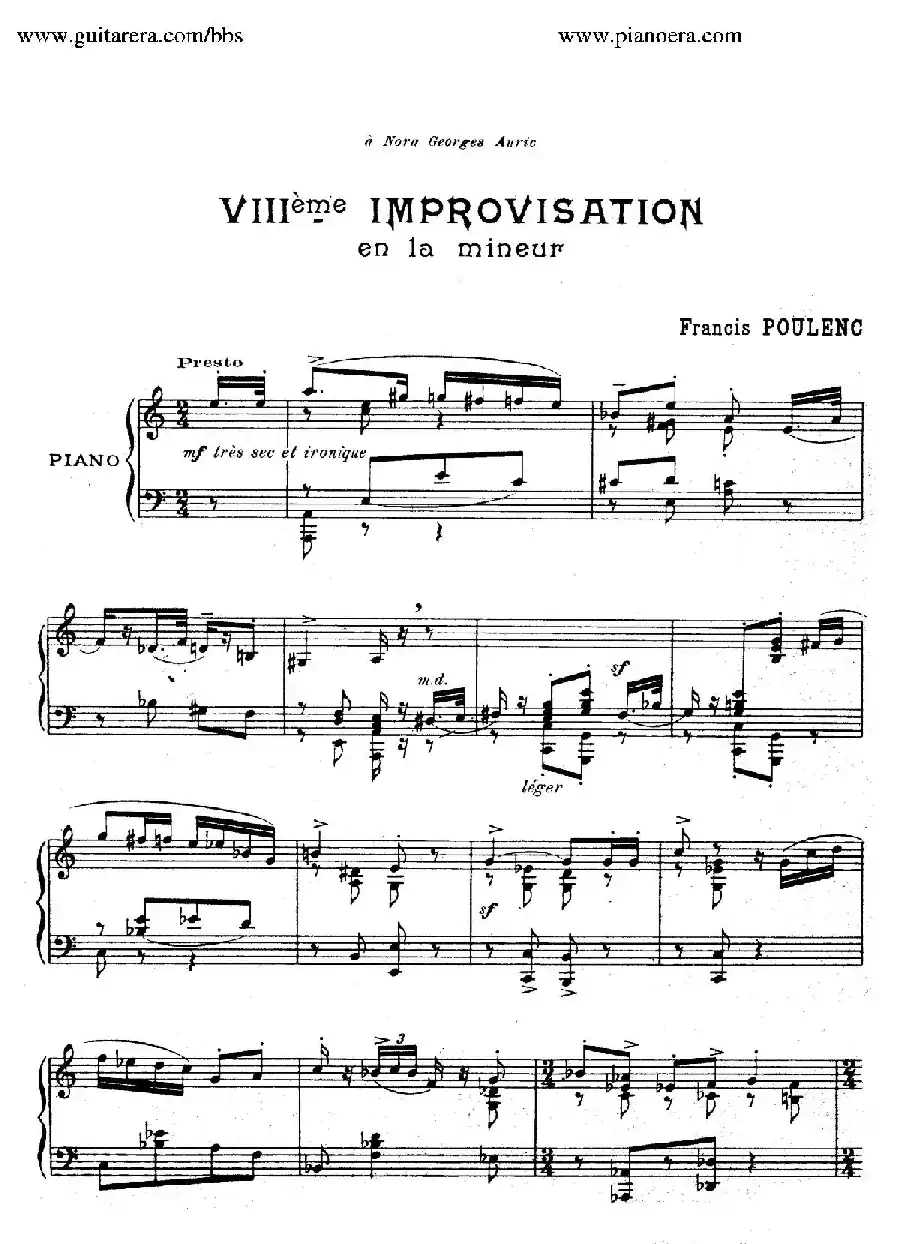 15 Improvisations(15首即兴曲·Ⅷ)