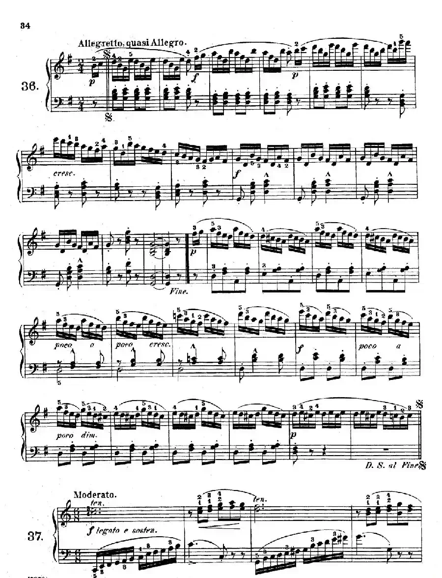 Etudes Enfantines Op.37(儿童钢琴练习曲 第31——39首)