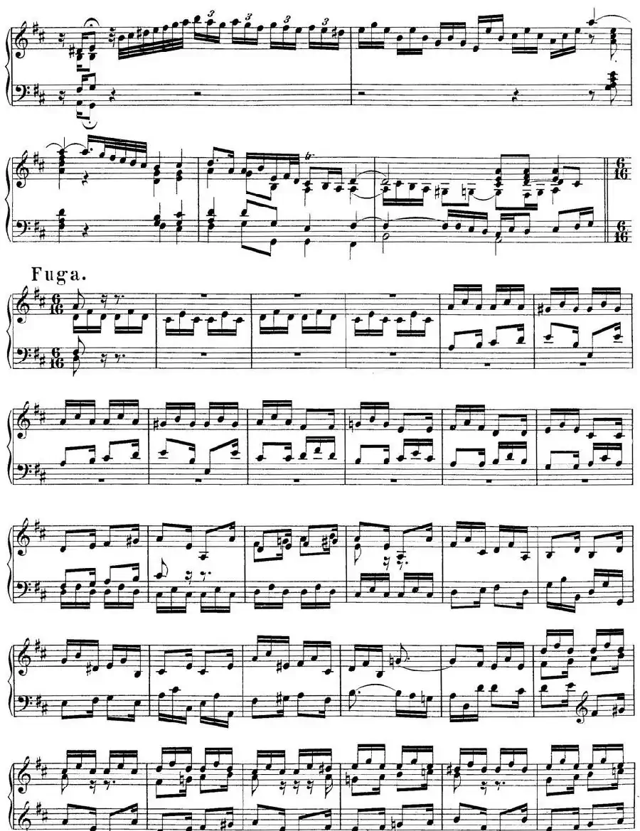 Toccata BWV 912(7首托卡塔·No.3 D大调)