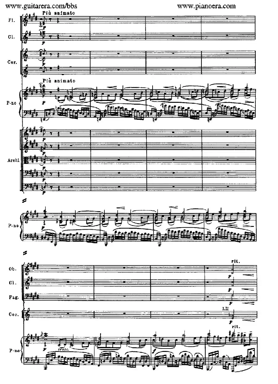 c小调第二钢琴协奏曲 Op.18(第二乐章总谱)