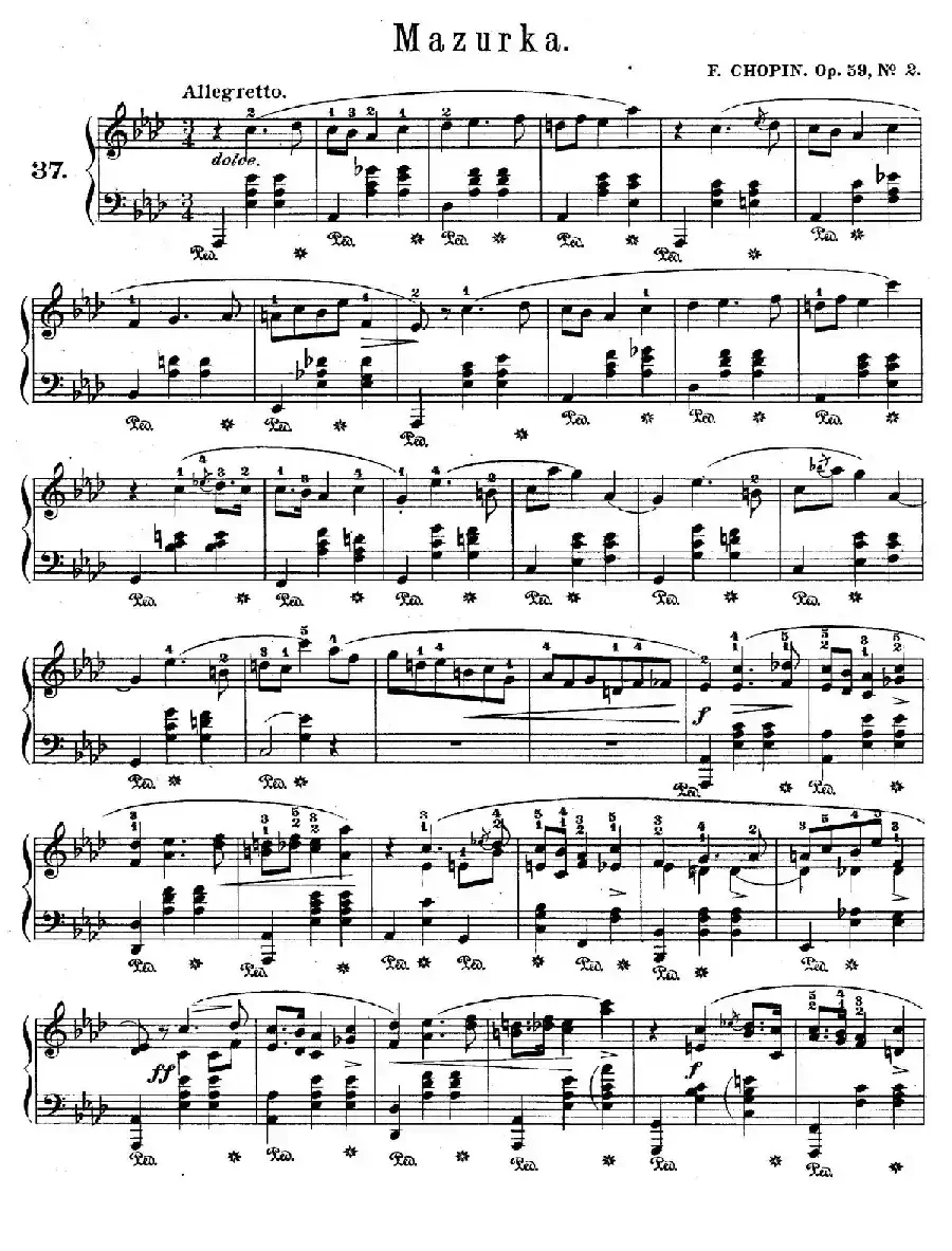 Trois Mazurkas Op.59 (3首玛祖卡舞曲·2)