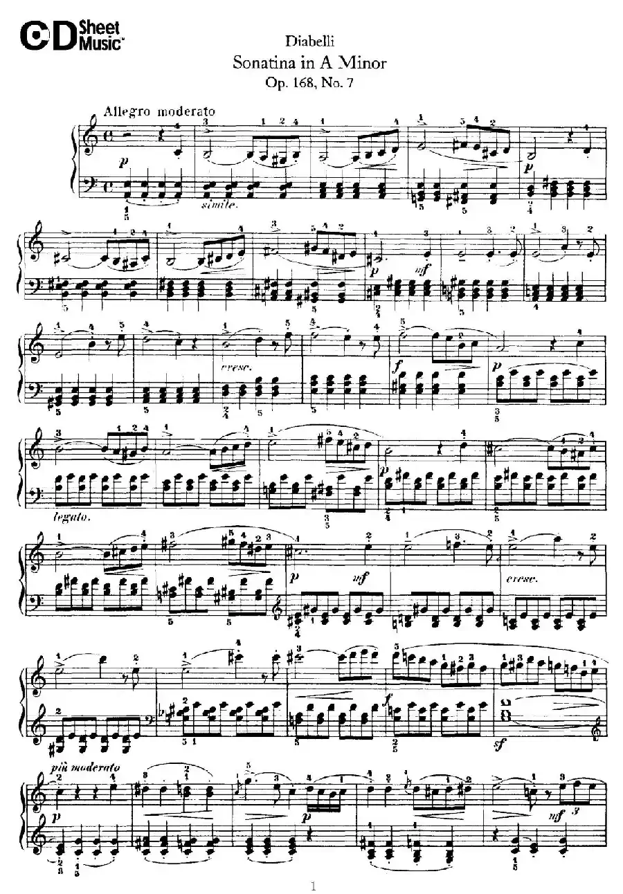 7 Piano Sonatinas Op.168(7首钢琴小奏鸣曲 No.7)