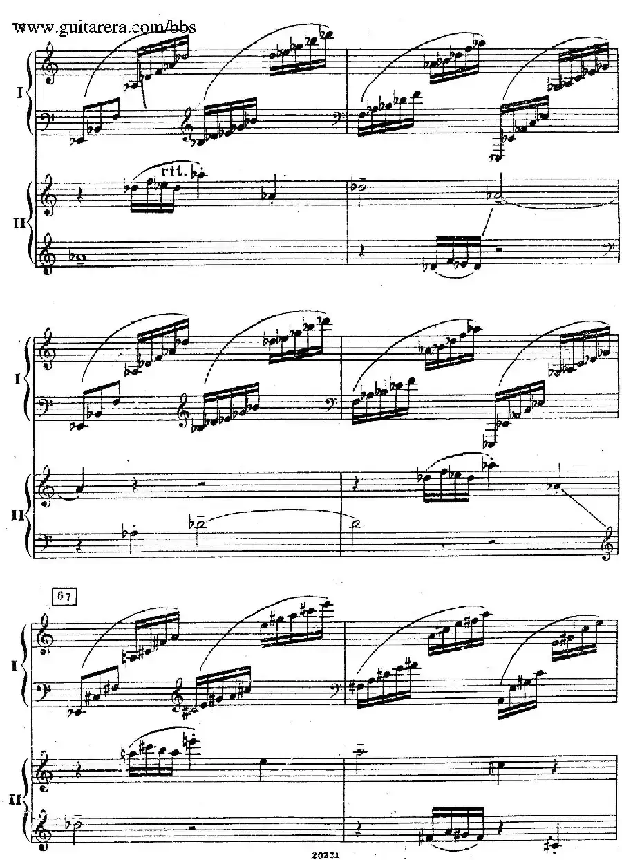 Rhapsody On A Theme Of Paganini Op.43(帕格尼尼主题狂想曲·双钢琴)(P61——87)
