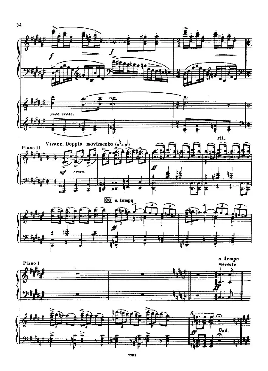 升f小调第一钢琴协奏曲 Op.1(双钢琴版)