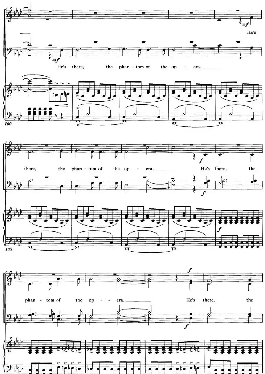 Choral Suite from The Phantom of the Opera(4 THE PHANTOM OF THE OPERA、四重奏)