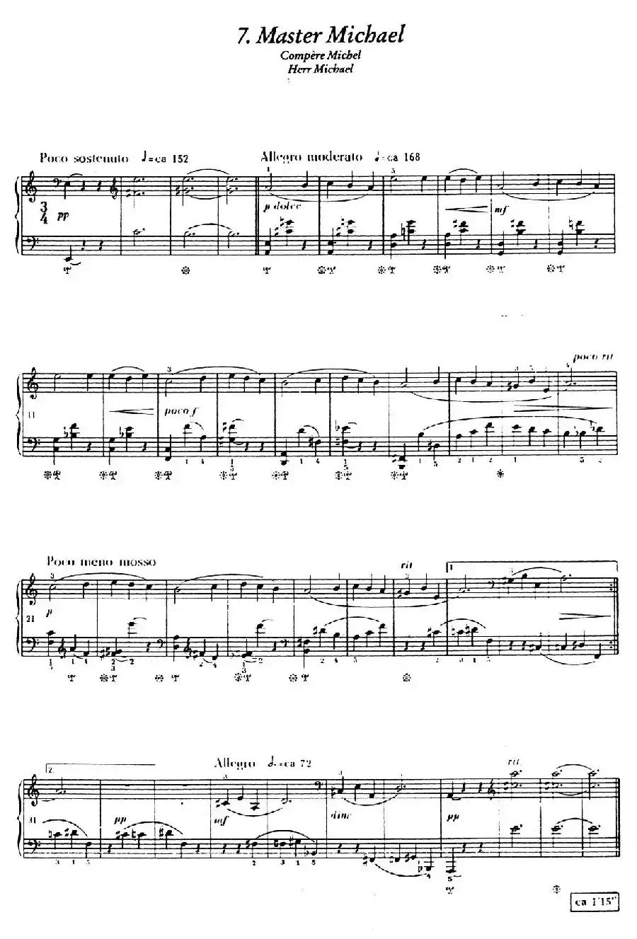 12 Folk Melodies(十二首民间曲调·7)
