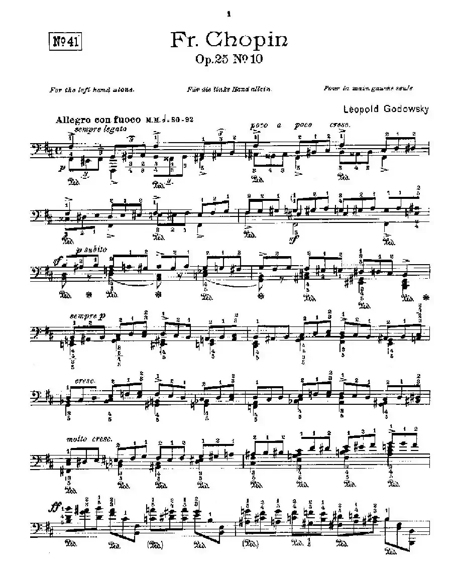 53首以肖邦练习曲为素材而作的练习曲（No.41）