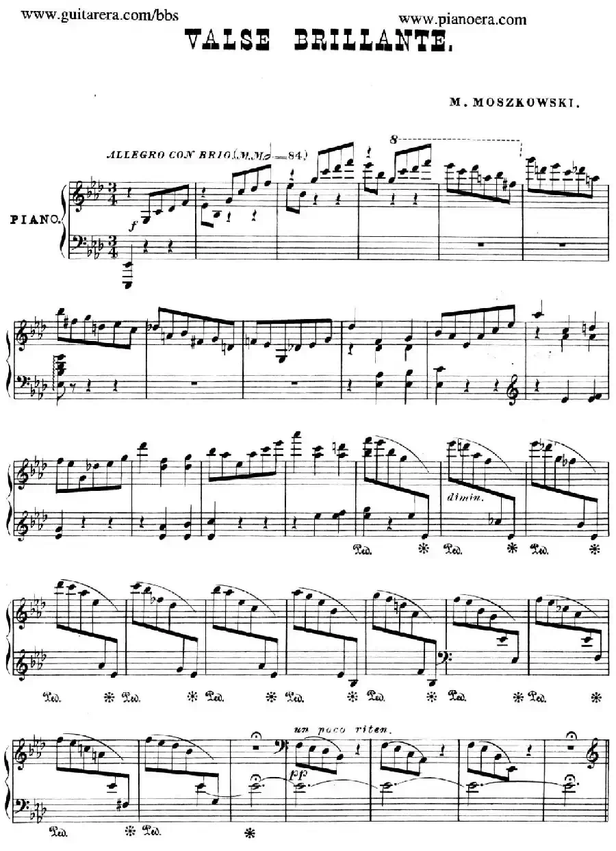 Valse Brillante in A Flat Major(降A大调华丽圆舞曲)