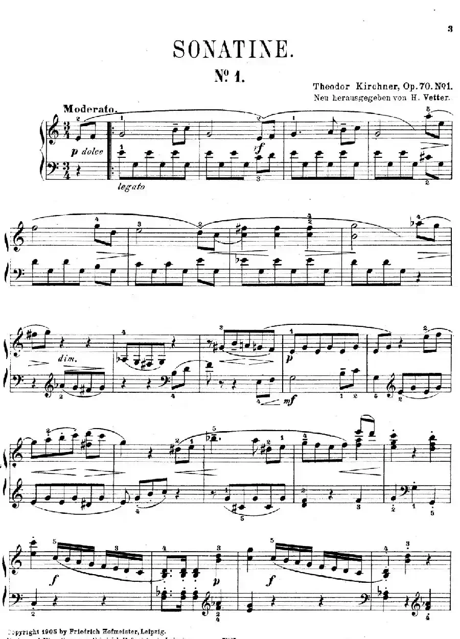 Five Sonatinas Op.70(5首钢琴小奏鸣曲·1)