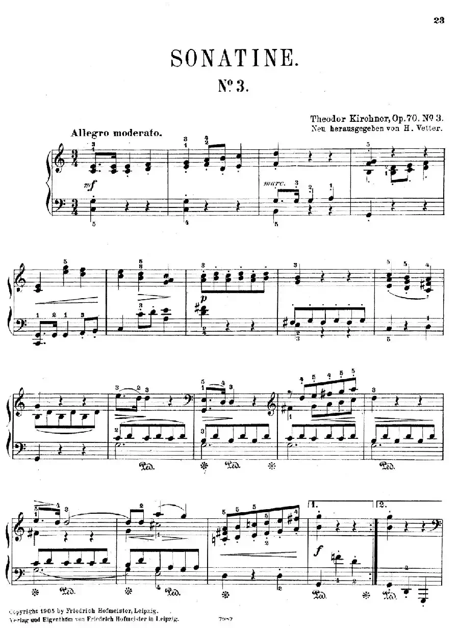 Five Sonatinas Op.70(5首钢琴小奏鸣曲·3)