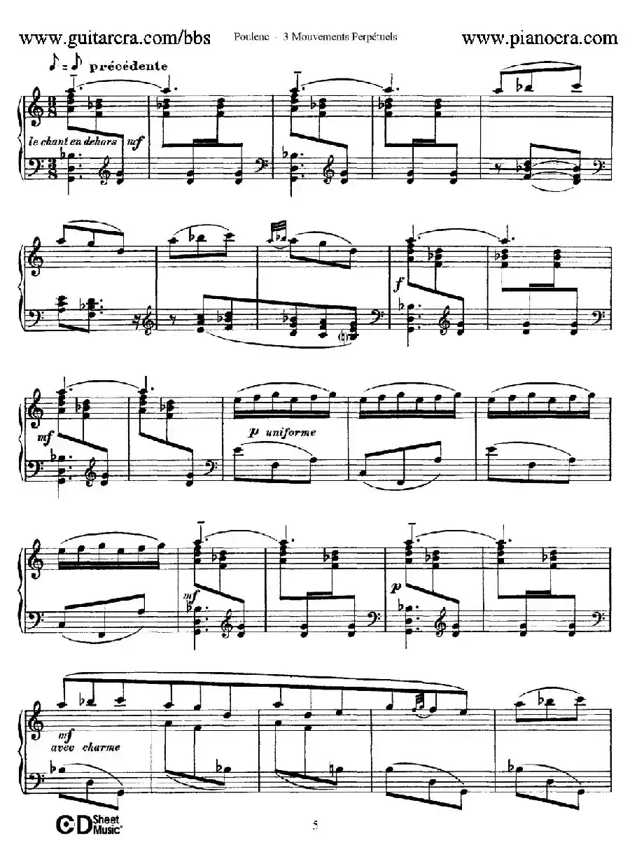 Trois Mouvements Perpetuel(3首无穷动·3)