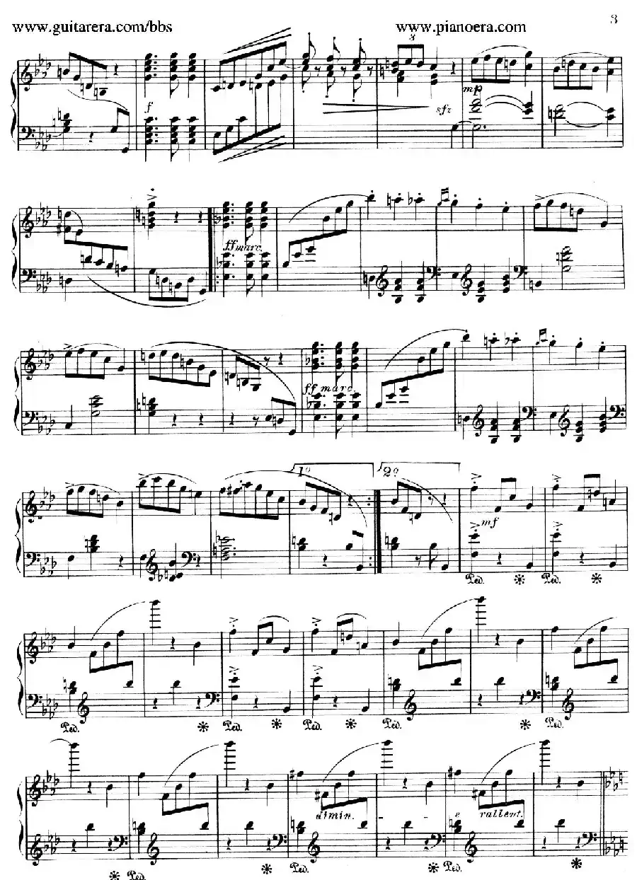Valse Brillante in A Flat Major(降A大调华丽圆舞曲)