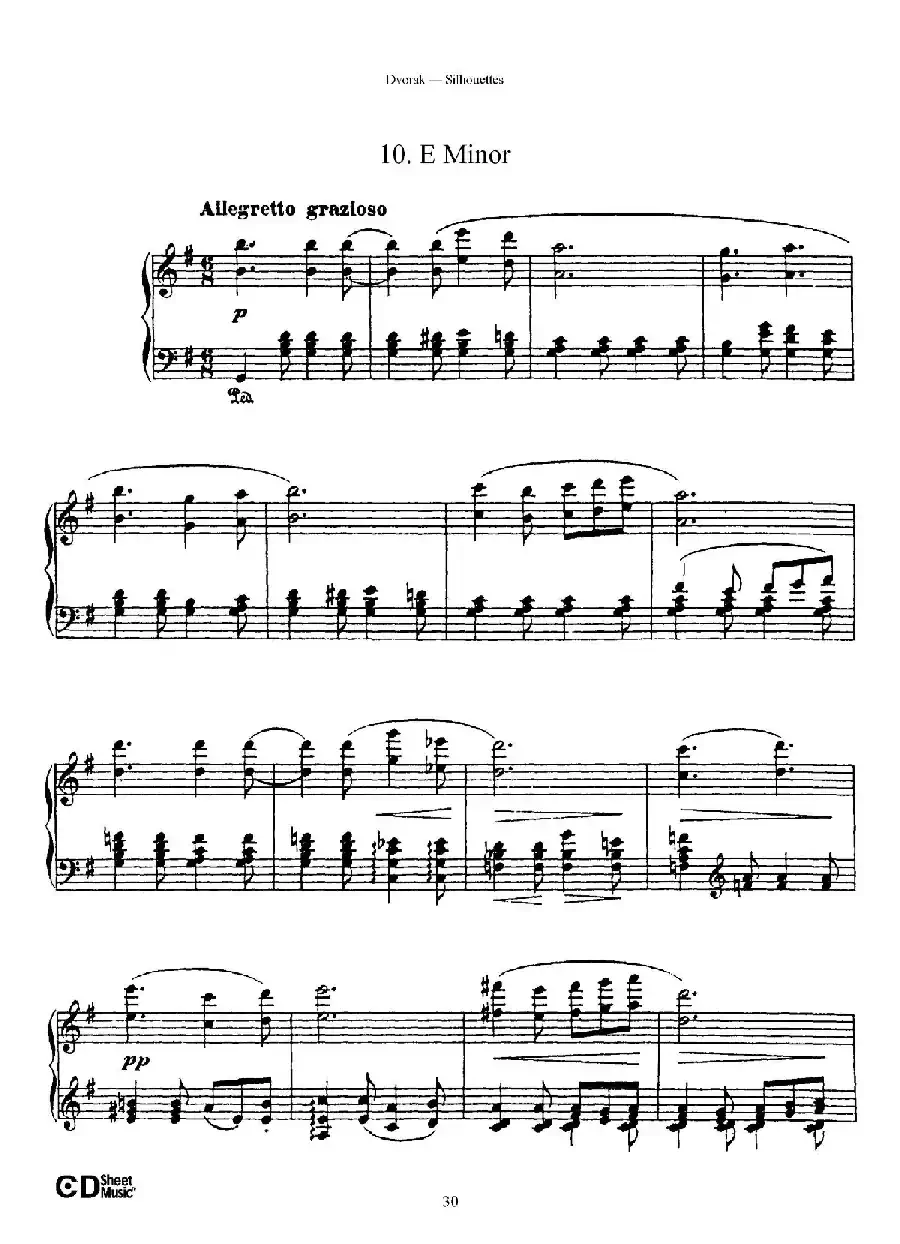 12 Silhouettes Op.8(12首剪影·10)