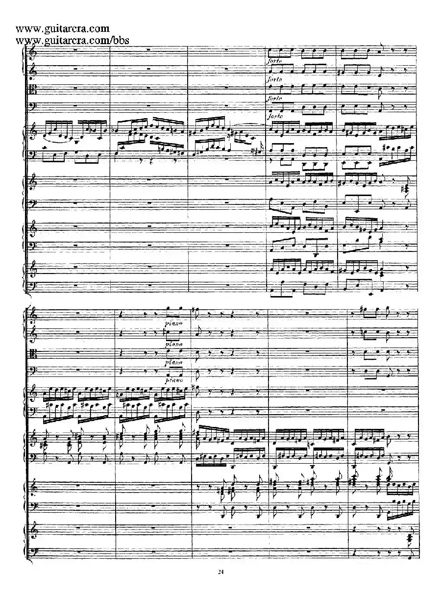 为四架古钢琴而作的a小调协奏曲 BWV 1065(总谱)