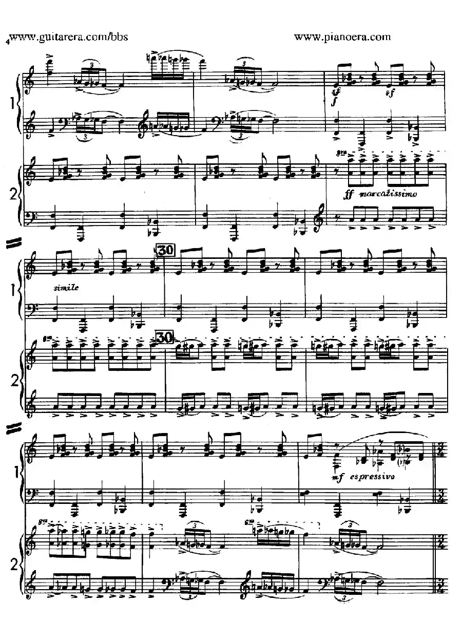 Sabre Dance(马刀舞曲)(双钢琴版)