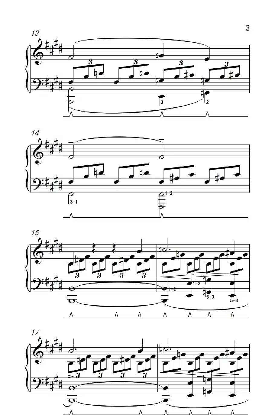 第十四号钢琴奏鸣曲(月光) 持续的慢板
