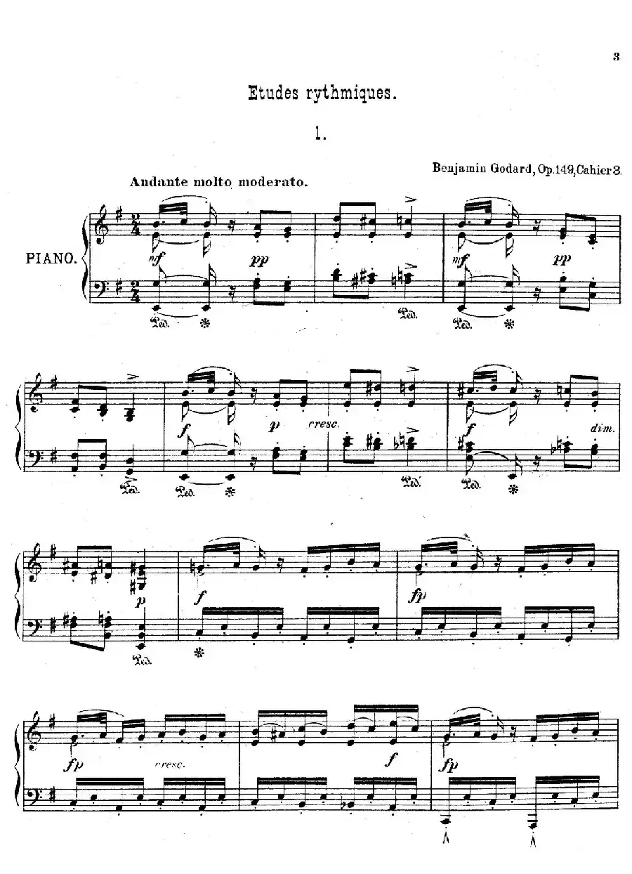 Etudes Rythmiques Op.149(节奏练习曲集)(1)