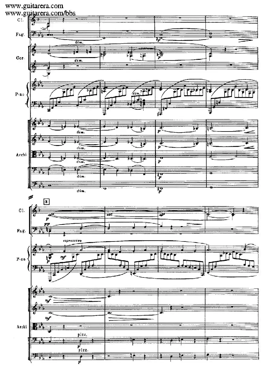 c小调第二钢琴协奏曲 Op.18(第一乐章总谱·P1——9)