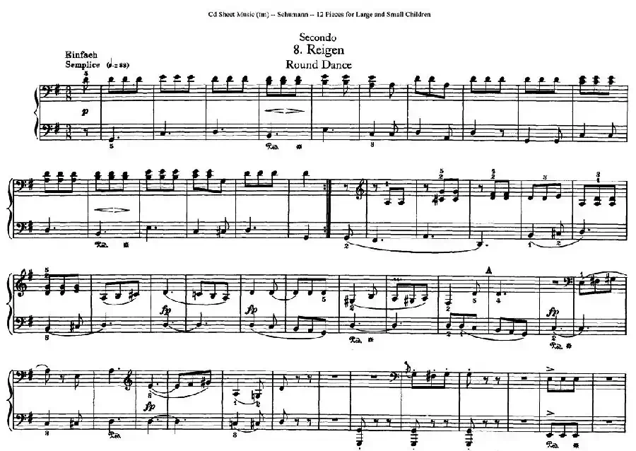 12首为孩子们而作的四手联弹曲 Op.85(四手联弹)(8)