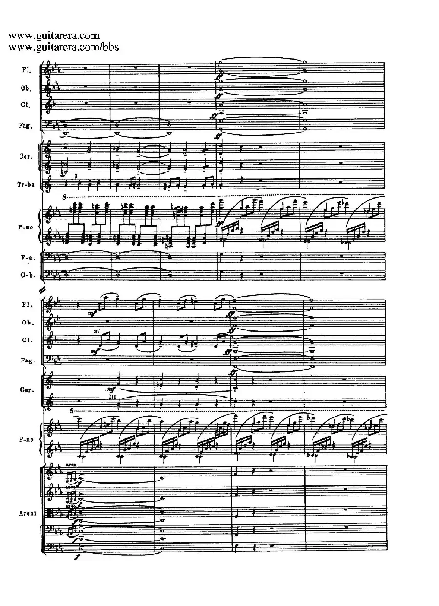 c小调第二钢琴协奏曲 Op.18(第三乐章总谱P13——24)