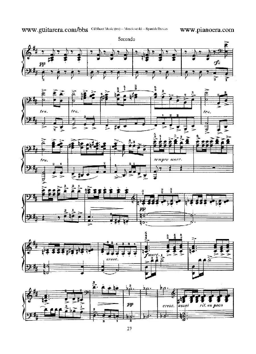 Spanish Dances Op.12(西班牙舞曲·四手联弹版)