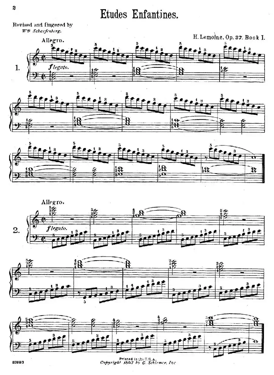 Etudes Enfantines Op.37(儿童钢琴练习曲 第1——6首)