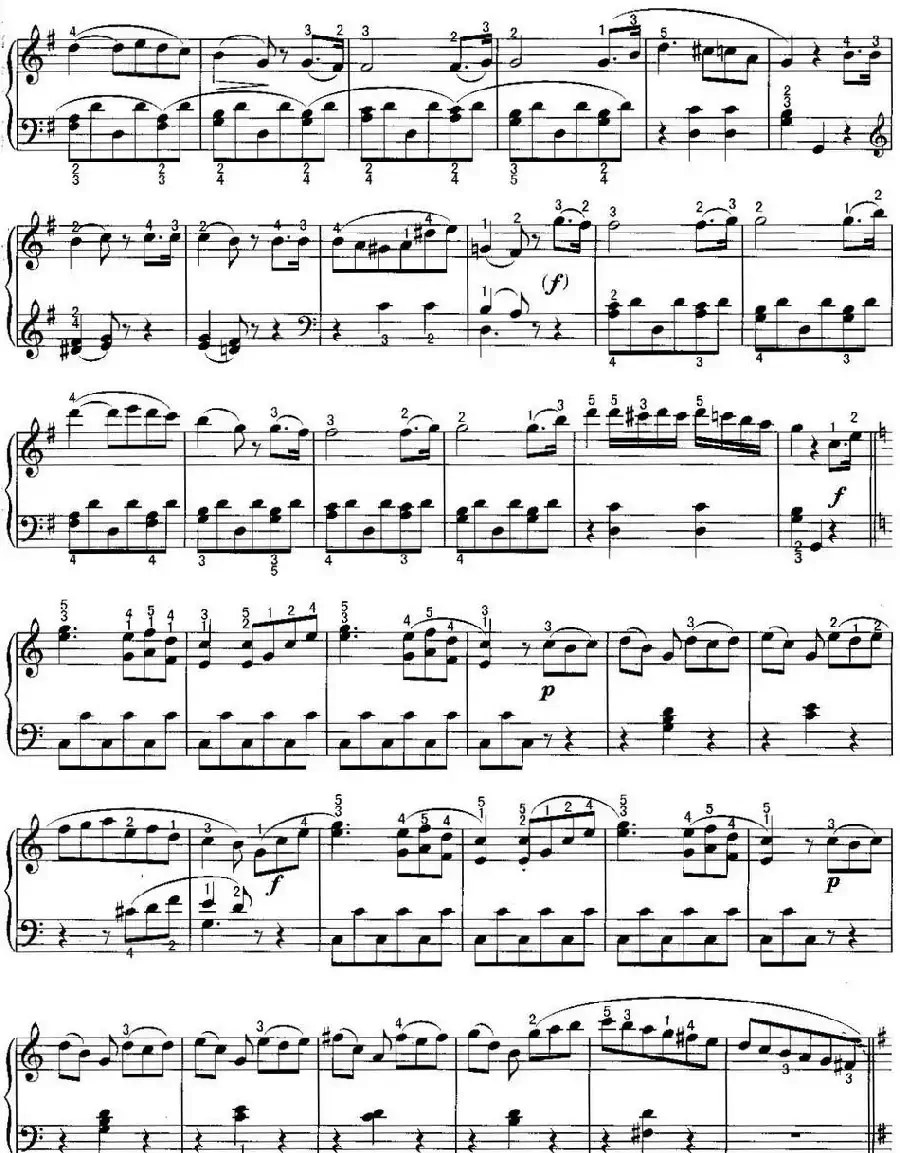 不可不弹的世界钢琴名曲:奏鸣曲(G大调)